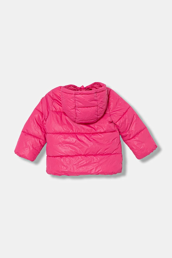 Коротка куртка дитяча United Colors of Benetton колір рожевий фото 2