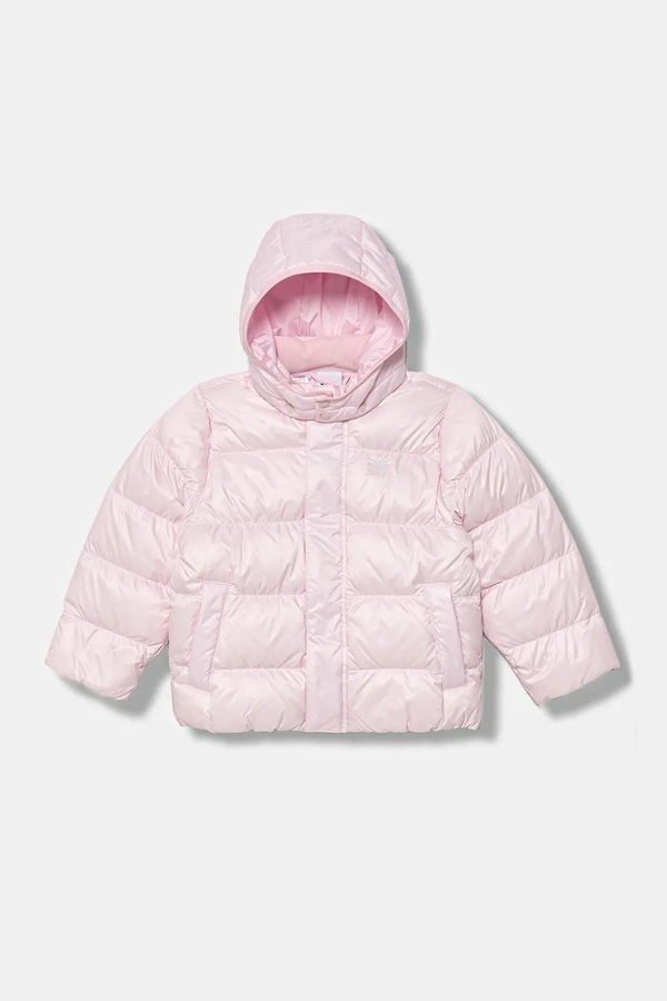 Дитяча пухова куртка adidas Originals колір рожевий