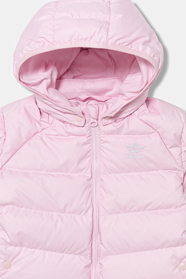 Дитяча пухова куртка adidas Originals колір рожевий фото 2