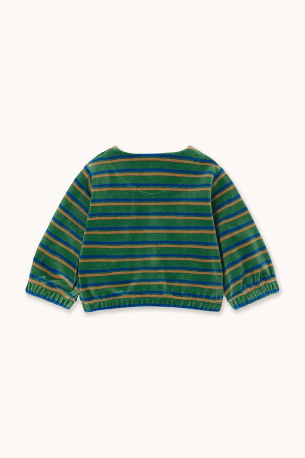 Куртка для немовлят Tinycottons DUO STRIPES BABY JACKET колір зелений фото 2