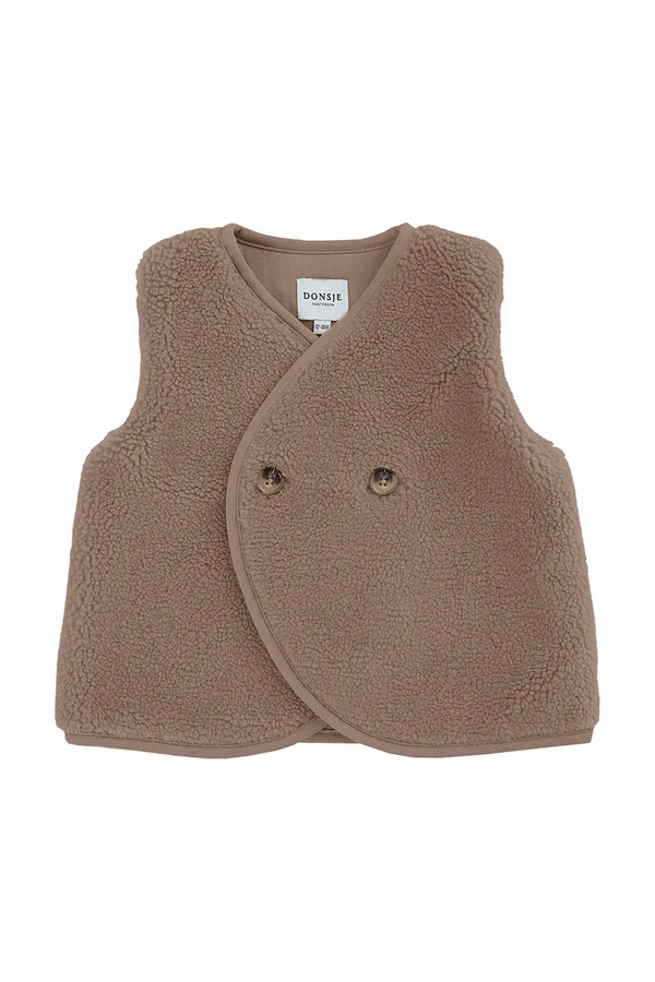 Дитячий жилет Donsje Monty Gilet колір коричневий