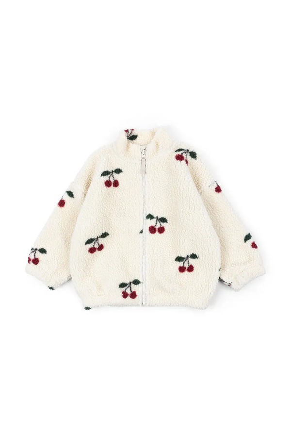 Флісова кофта дитяча Konges Sløjd JODY TEDDY JACKET GRS колір білий