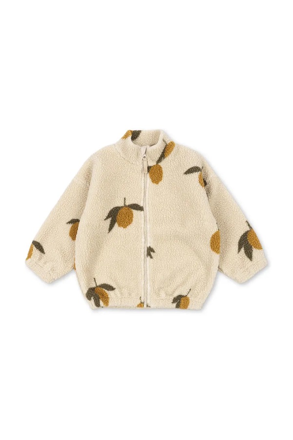 Флісова кофта дитяча Konges Sløjd JODY TEDDY JACKET GRS колір бежевий