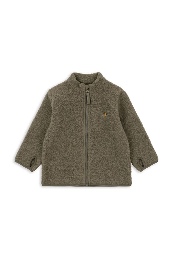 Дитяча кофта Konges Sløjd THERMY FLEECE JACKET GRS колір зелений