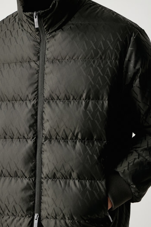 Пухова куртка чоловіча Armani Exchange колір сірий фото 4