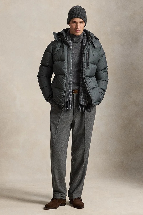 Пухова куртка чоловіча Polo Ralph Lauren колір сірий фото 2