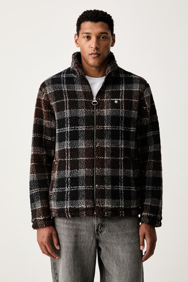 Флісова кофта чоловіча Barbour колір коричневий