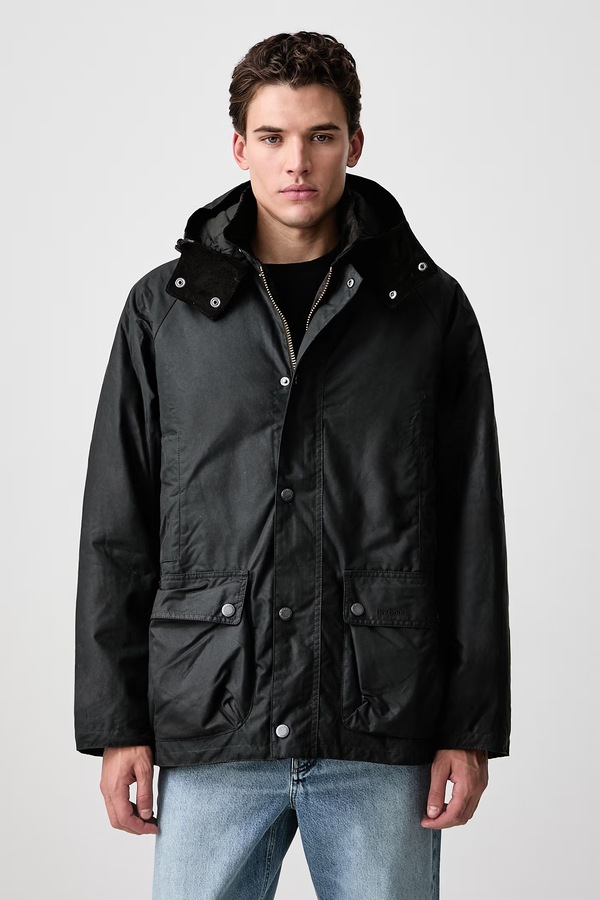Коротка куртка жіноча бавовняна Barbour BEAUFORT колір коричневий