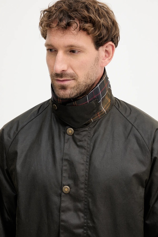 Бавовняна куртка Barbour колір зелений фото 4
