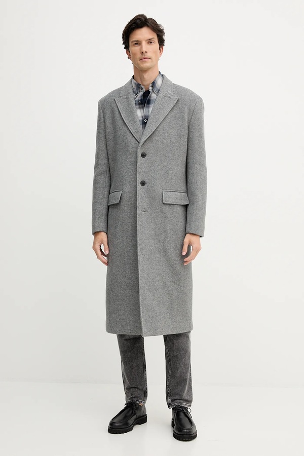 Пальто из добавлением шерсти Trussardi цвет серый