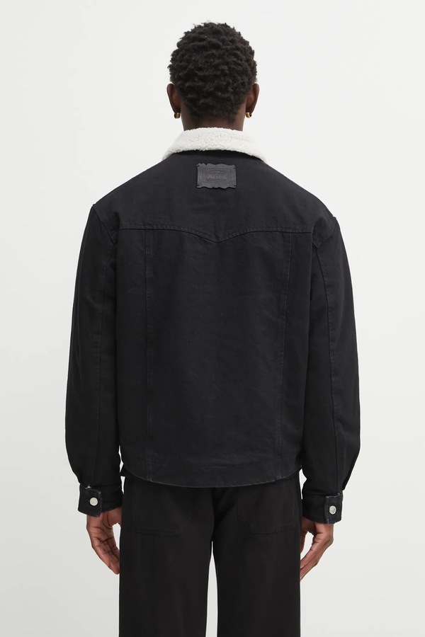 Джинсова куртка Aries Sherpa Denim Car Coat колір чорний фото 2