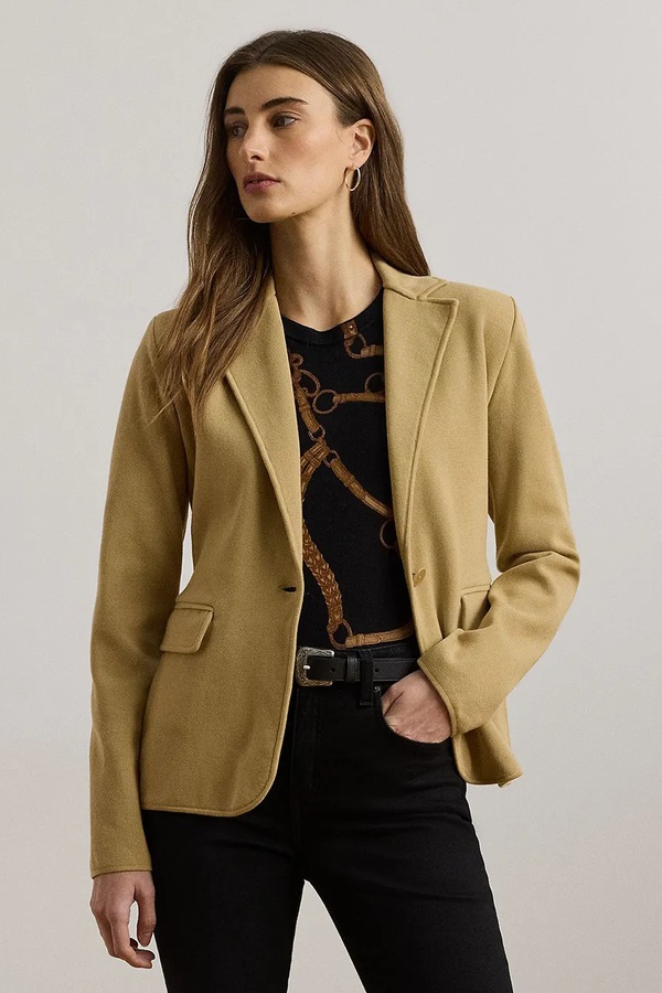 Піджак Lauren Ralph Lauren колір бежевий