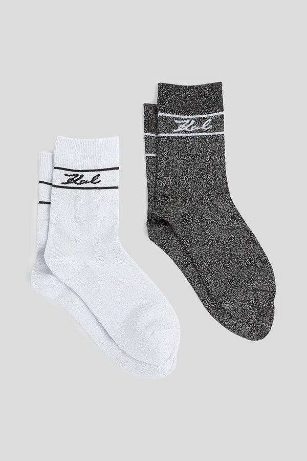Шкарпетки Karl Lagerfeld 2-pack K/SIGNATURE колір білий