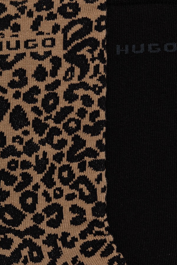 Шкарпетки жіночі 2P RS LEO LOGO CC W 2 шт. HUGO колір чорний фото 2