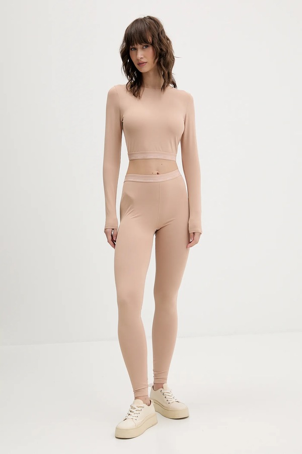 Легінси Guess MATILDE колір бежевий