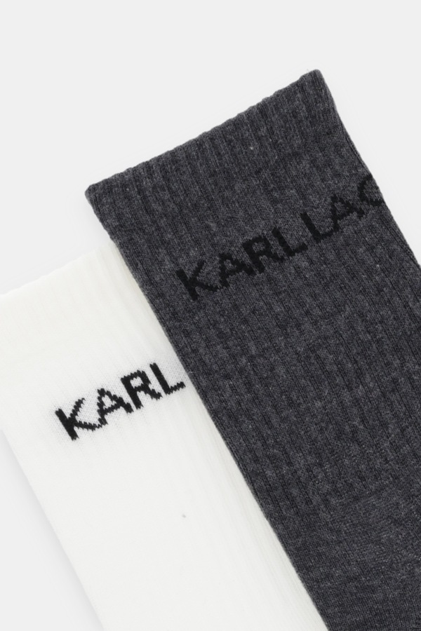 Шкарпетки Karl Lagerfeld 2-pack колір сірий фото 2