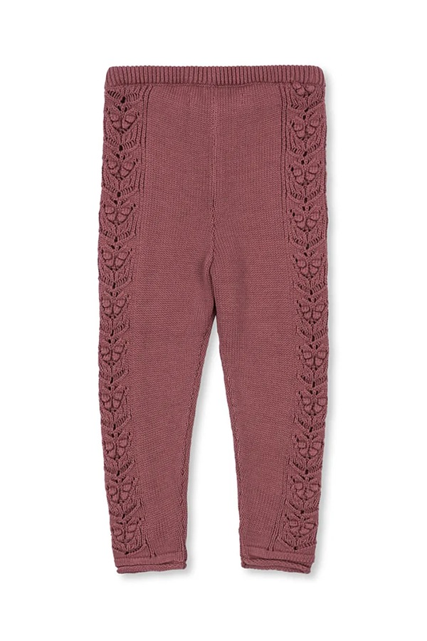 Дитячі бавовняні легінси Konges Sløjd CABBY PANTS GOTS колір рожевий