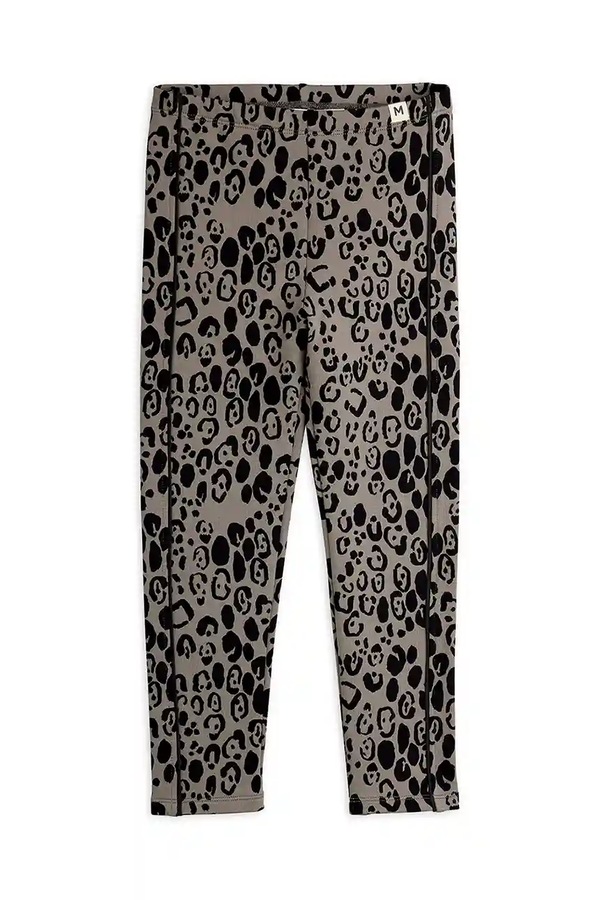 Рубашка из добавлением шерсти Mini Rodini Leopard цвет серый