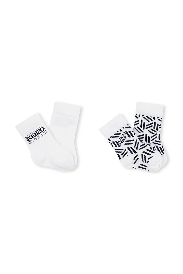 Дитячі шкарпетки Kenzo Kids 2-pack колір білий