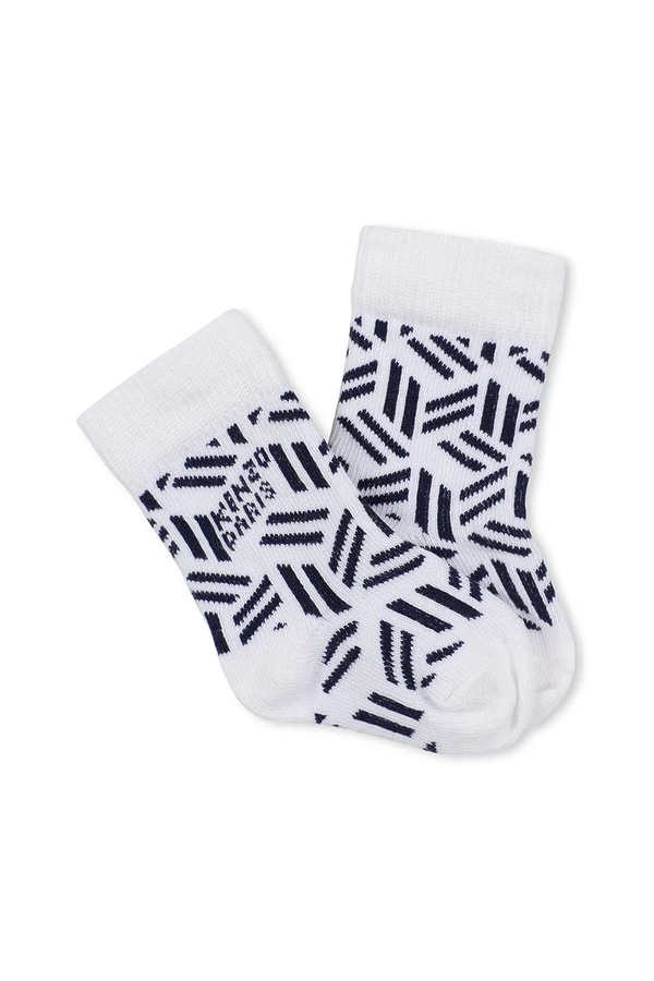 Детские носки Kenzo Kids 2-pack цвет белый фото 2