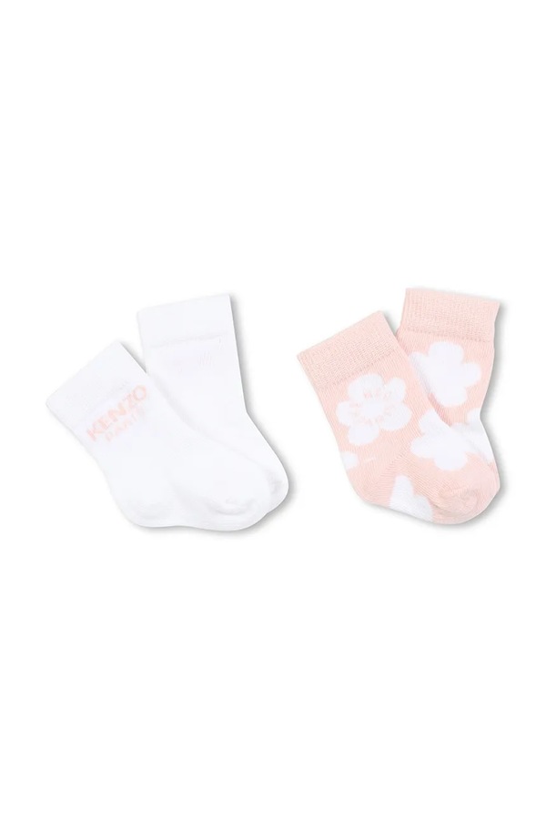 Дитячі шкарпетки Kenzo Kids 2-pack колір рожевий