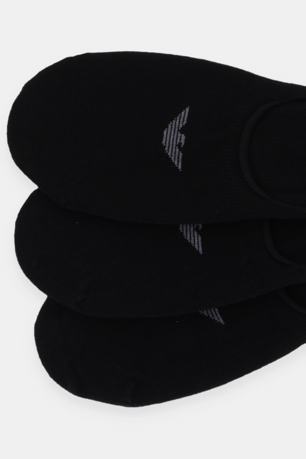 Шкарпетки до щиколотки чоловічі 3 шт. Emporio Armani Underwear колір чорний фото 2