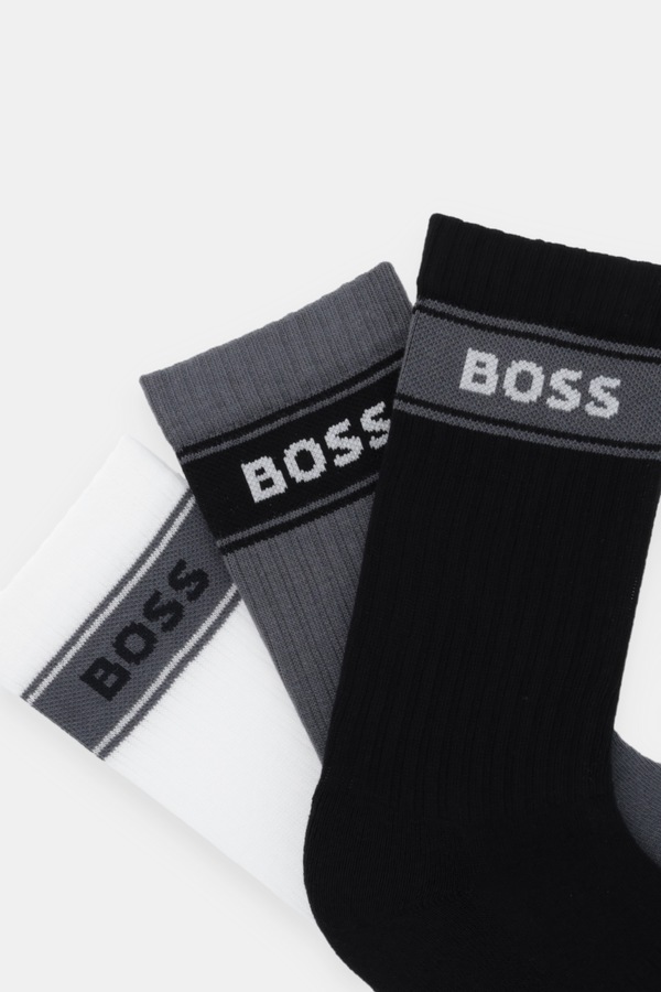 Носки BOSS 3-pack 3P QS Rib Stripe CC цвет черный фото 2