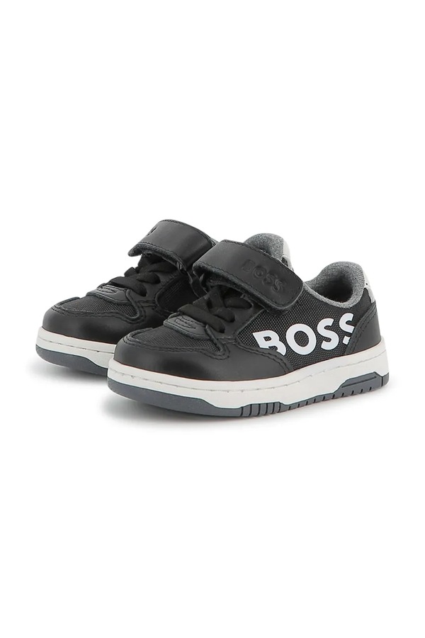 Детские кроссовки BOSS цвет черный фото 2
