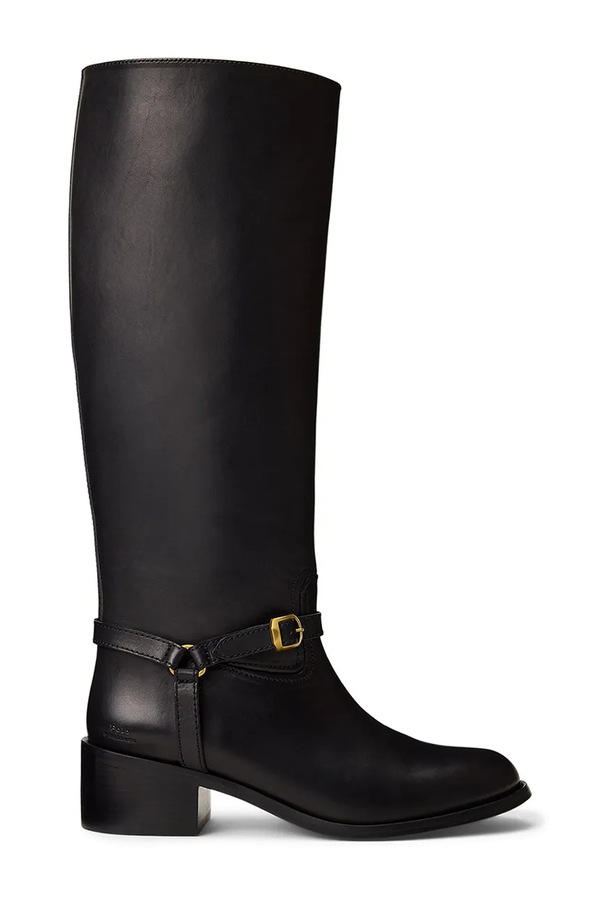 Кожаные сапоги Polo Ralph Lauren Riding Boot цвет черный