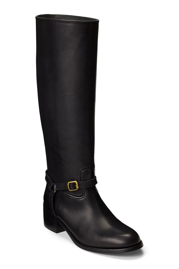 Шкіряні чоботи Polo Ralph Lauren Riding Boot колір чорний
