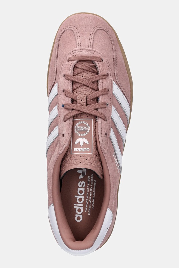 Замшеві кросівки adidas Originals Gazelle Indoor колір рожевий фото 4