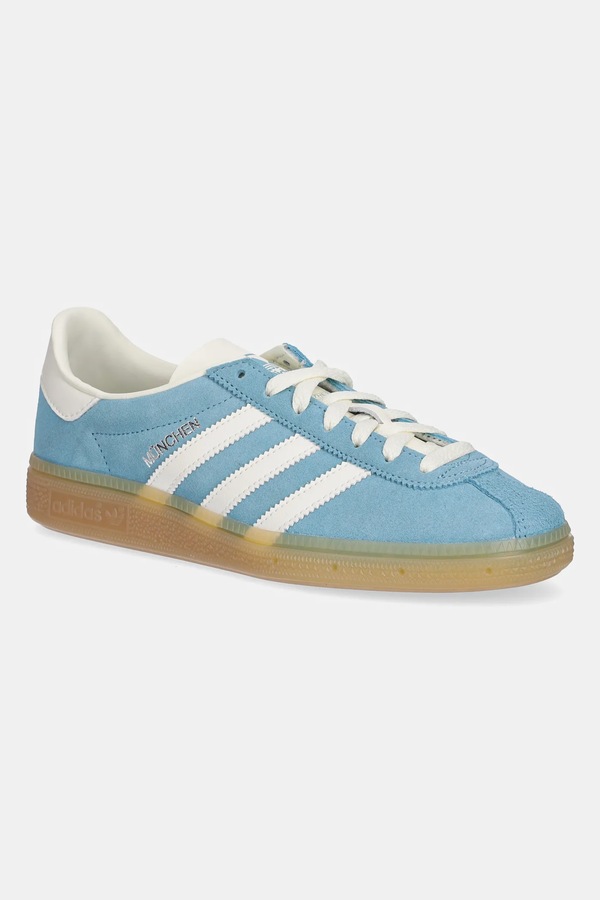 Замшеві кросівки adidas Originals Muenchen колір бірюзовий
