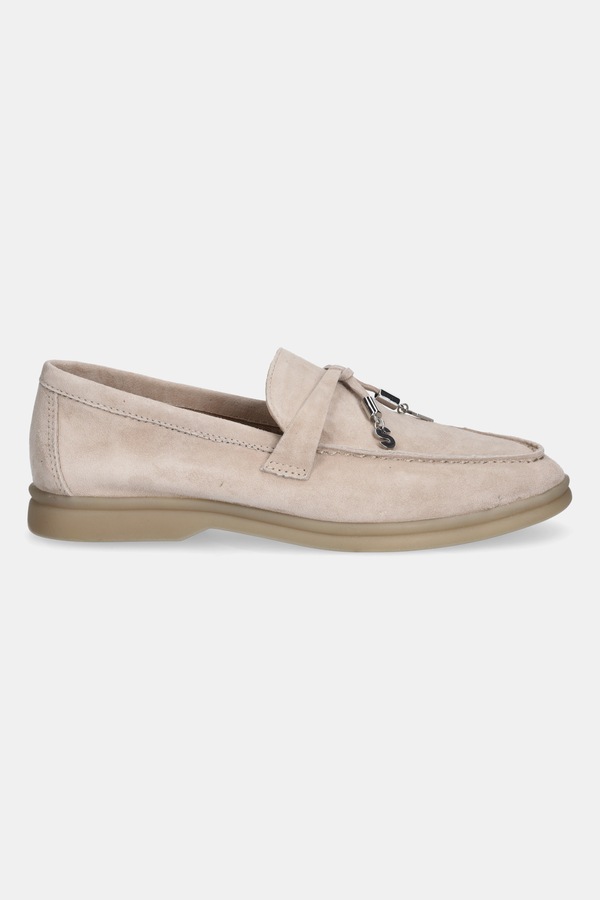 Замшеві мокасини Steve Madden Portland колір бежевий фото 2