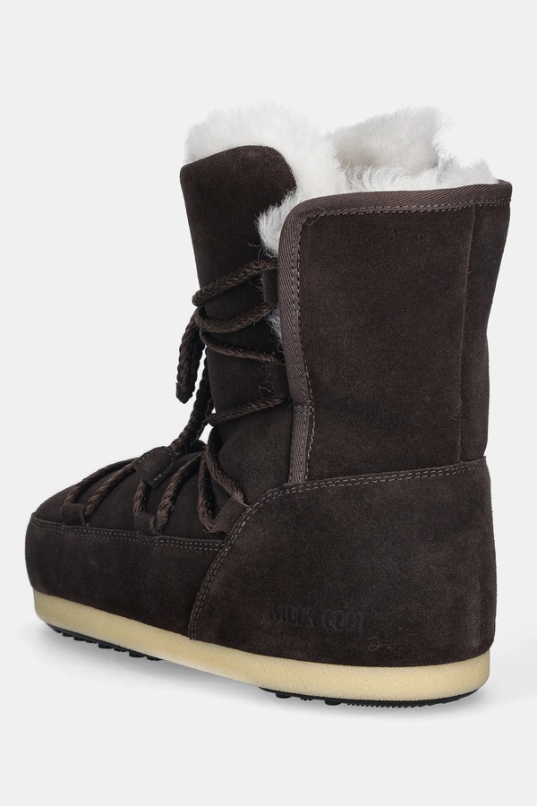 Замшеві чоботи Moon Boot MB EVX BOOT SUEDE / SHEARLING колір коричневий фото 2