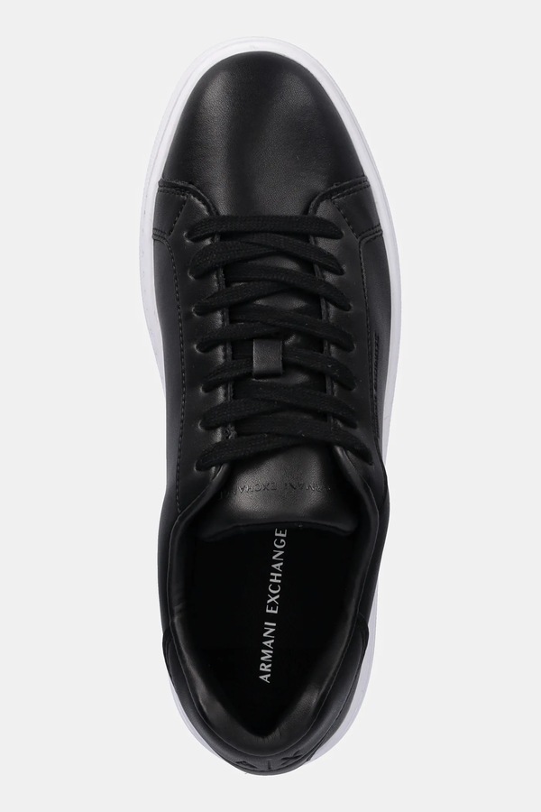 Шкіряні кросівки Armani Exchange колір чорний фото 4