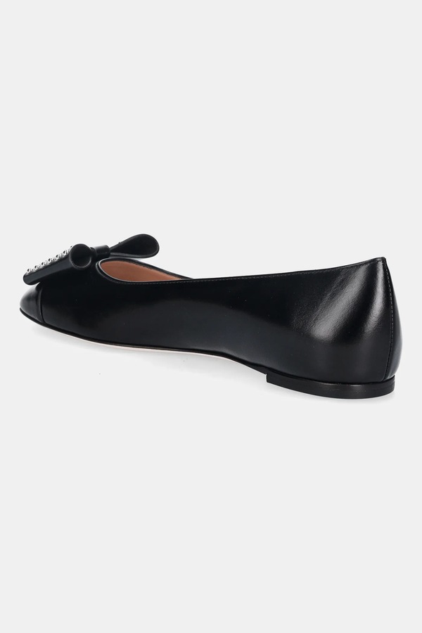 Шкіряні балетки Bally B-BOW-STUDS колір чорний фото 2