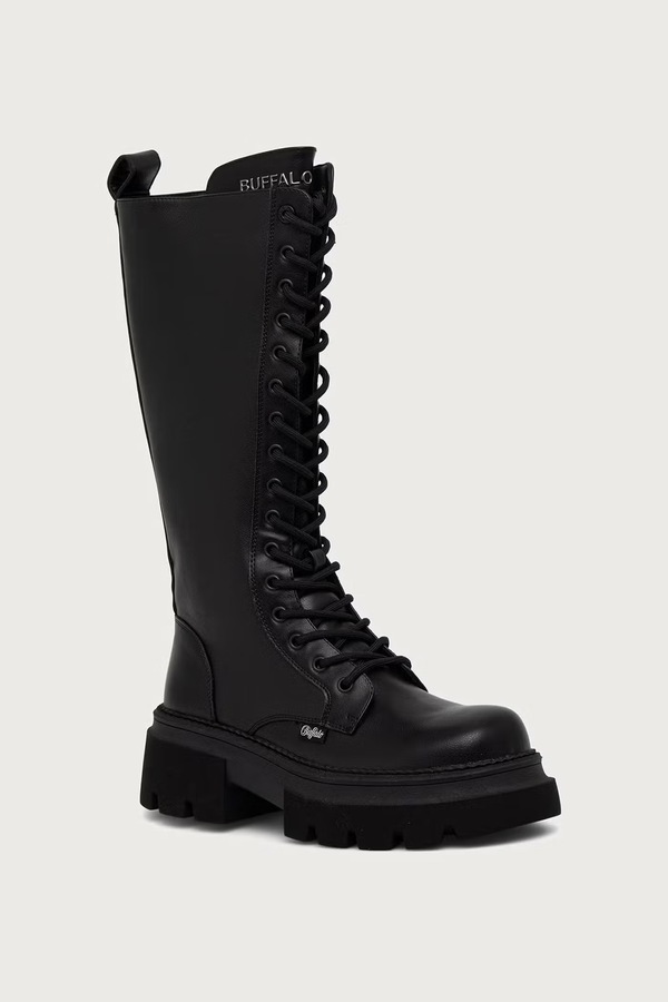 Чоботи жіночі Buffalo Mave Lace Up Hi колір чорний