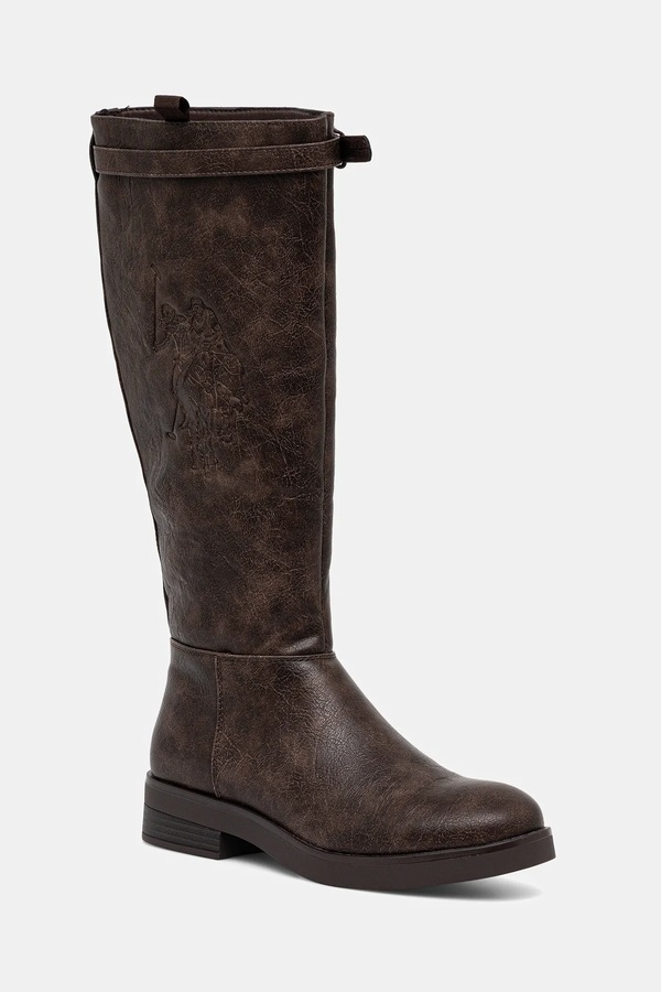 Чоботи U.S. Polo Assn. YLENIA001 колір коричневий