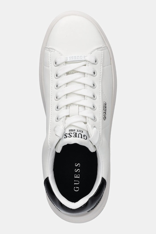Шкіряні кросівки Guess ELBINA10 колір білий фото 4