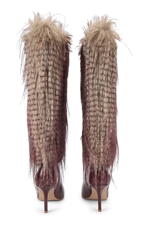 Кожаные сапоги Kurt Geiger London Kensington Knee Boot 85 цвет коричневый фото 2