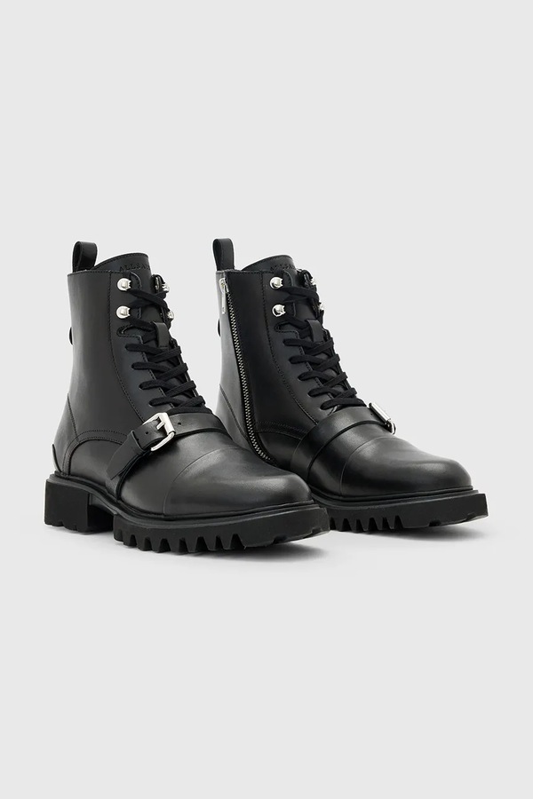 Шкіряні черевики AllSaints Tori Boot колір чорний