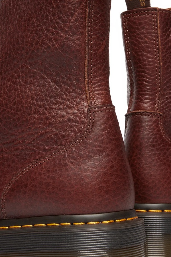 Шкіряні черевики Dr. Martens Jadon колір бордовий фото 4