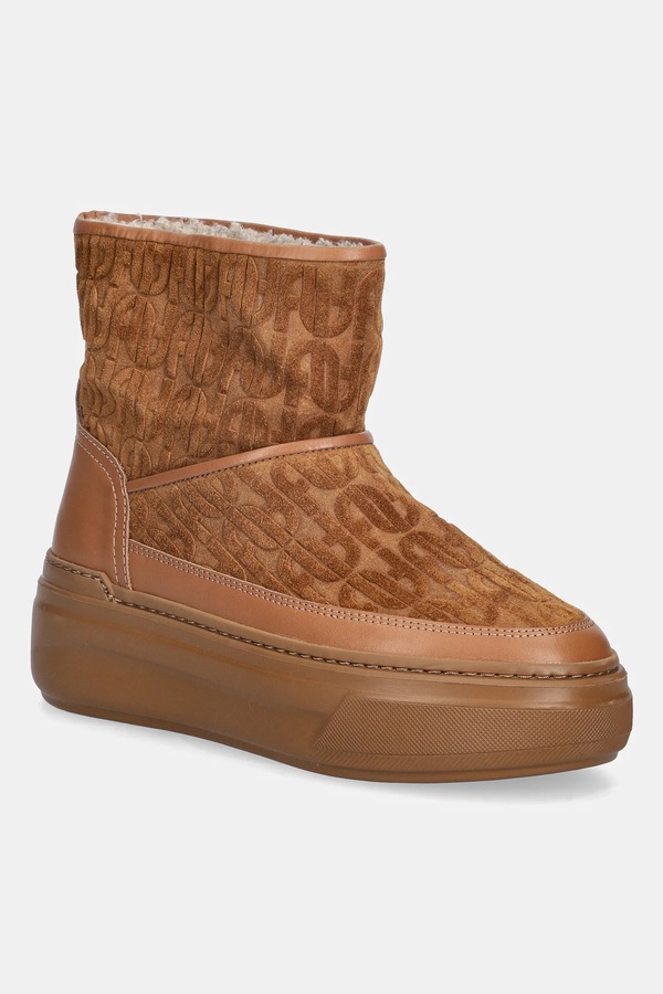 Замшеві чоботи Furla Nuage Snow Boot колір коричневий