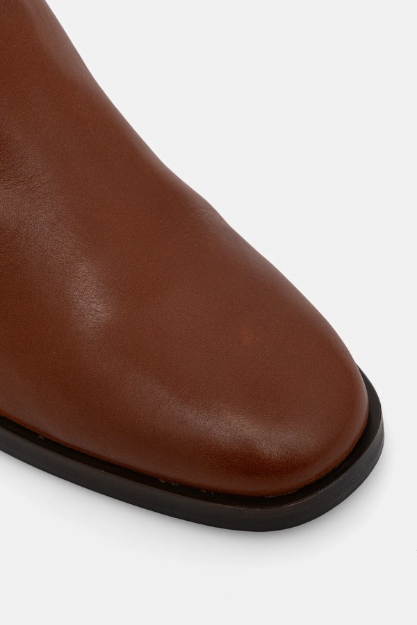 Шкіряні чоботи Steve Madden Novi колір бежевий фото 4