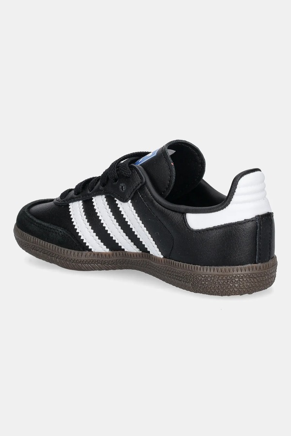Дитячі шкіряні кросівки adidas Originals SAMBA OG колір чорний фото 2