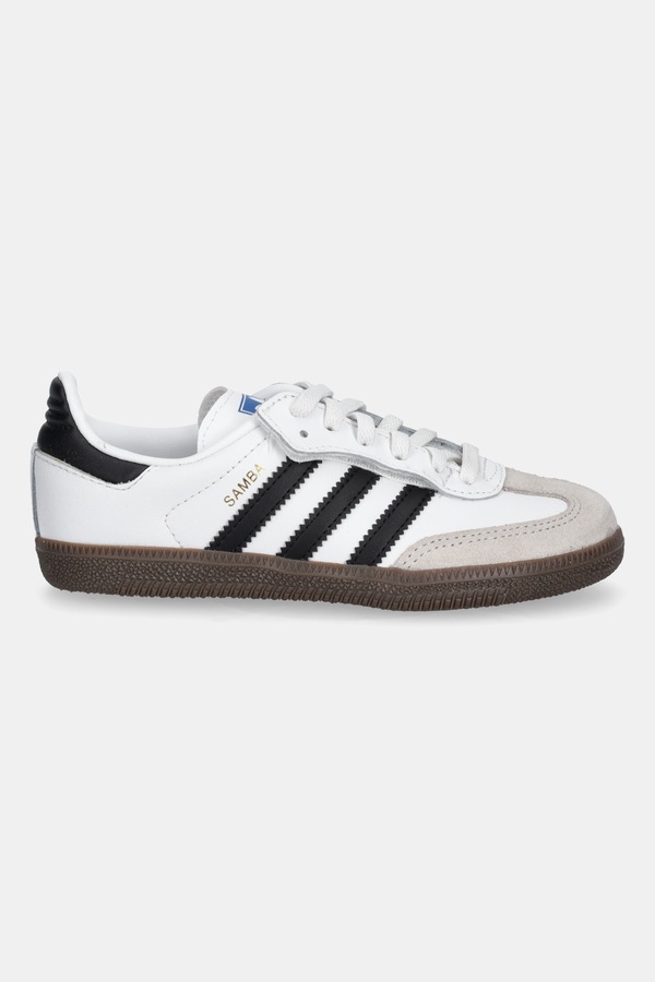 Дитячі шкіряні кросівки adidas Originals SAMBA OG колір білий фото 2