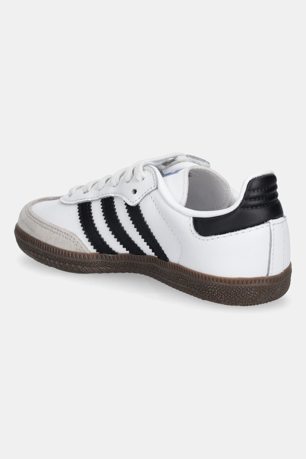 Дитячі шкіряні кросівки adidas Originals SAMBA OG колір білий фото 3