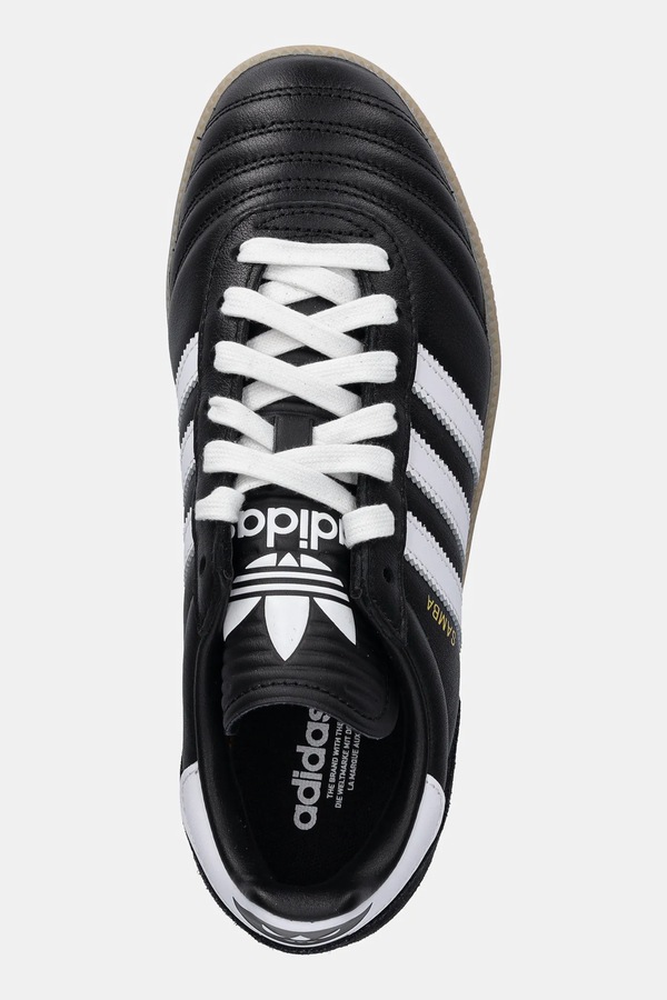 Дитячі шкіряні кросівки adidas Originals SAMBA колір чорний фото 4