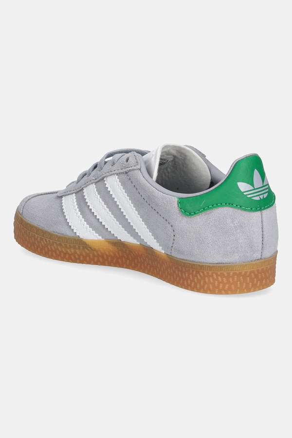 Детские замшевые кроссовки adidas Originals GAZELLE цвет серый фото 2