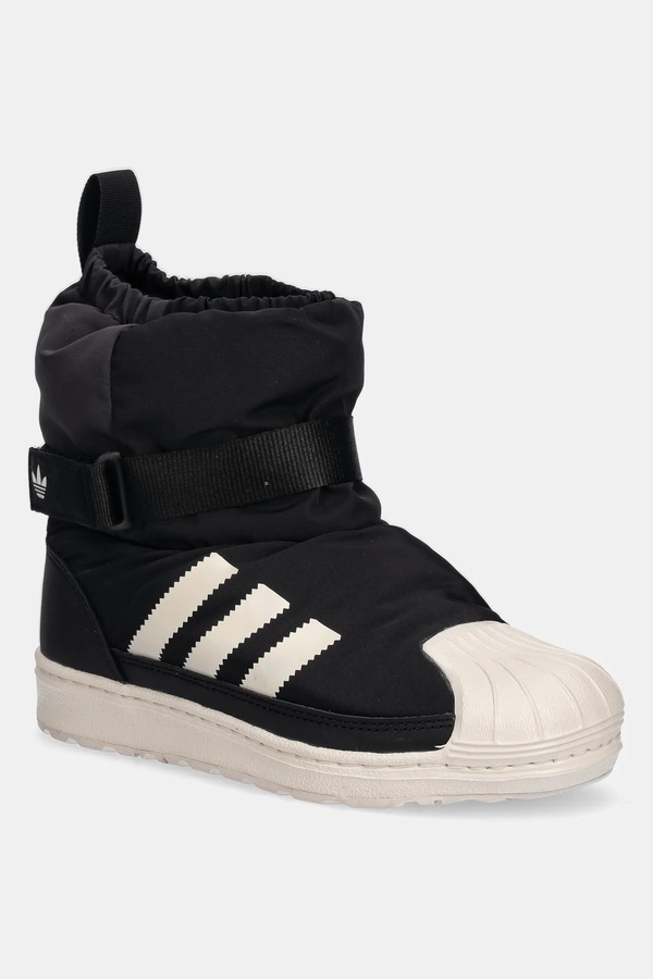 Дитячі чоботи adidas Originals SUPERSTAR 360 WTR BOOT колір чорний